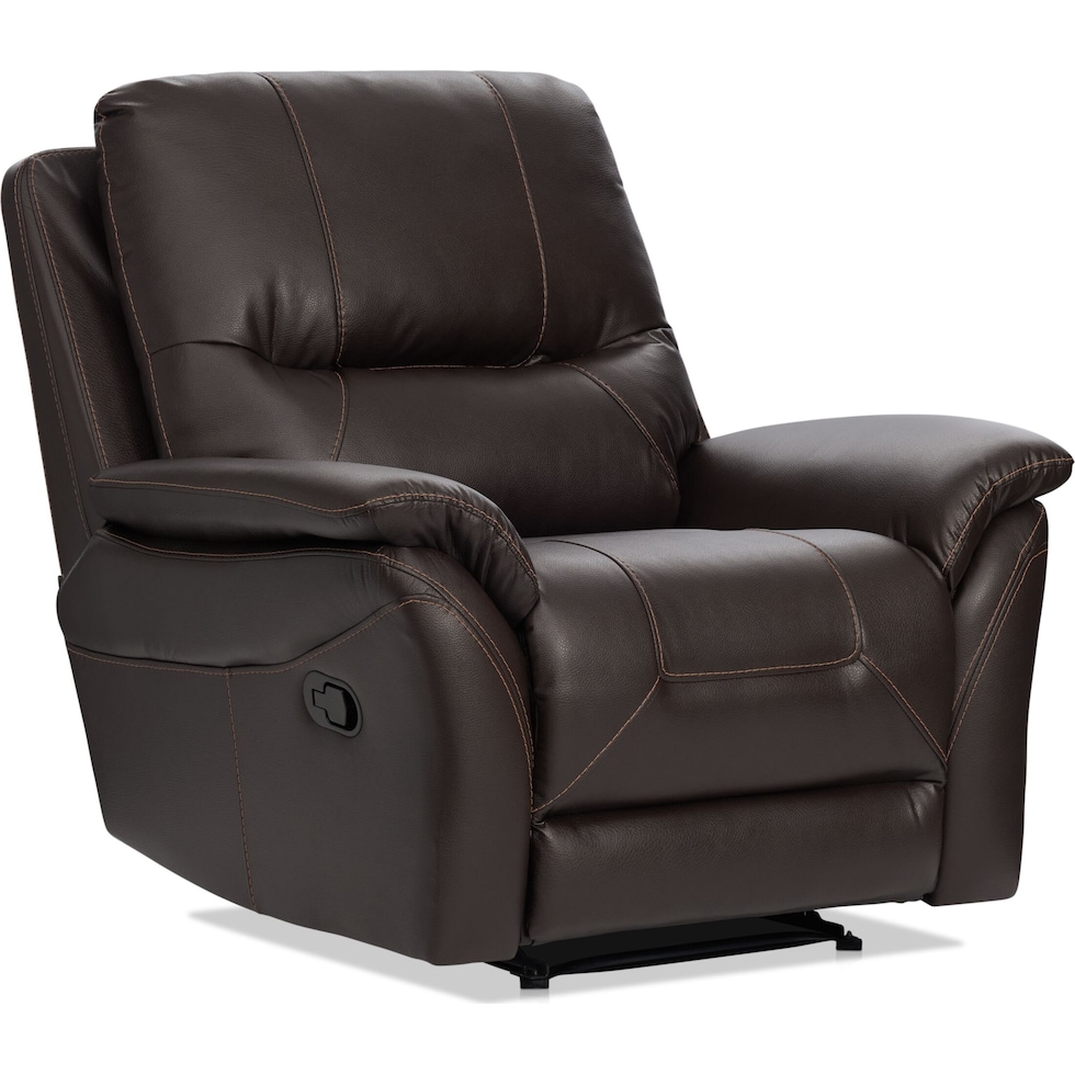 bexley dark brown recliner   