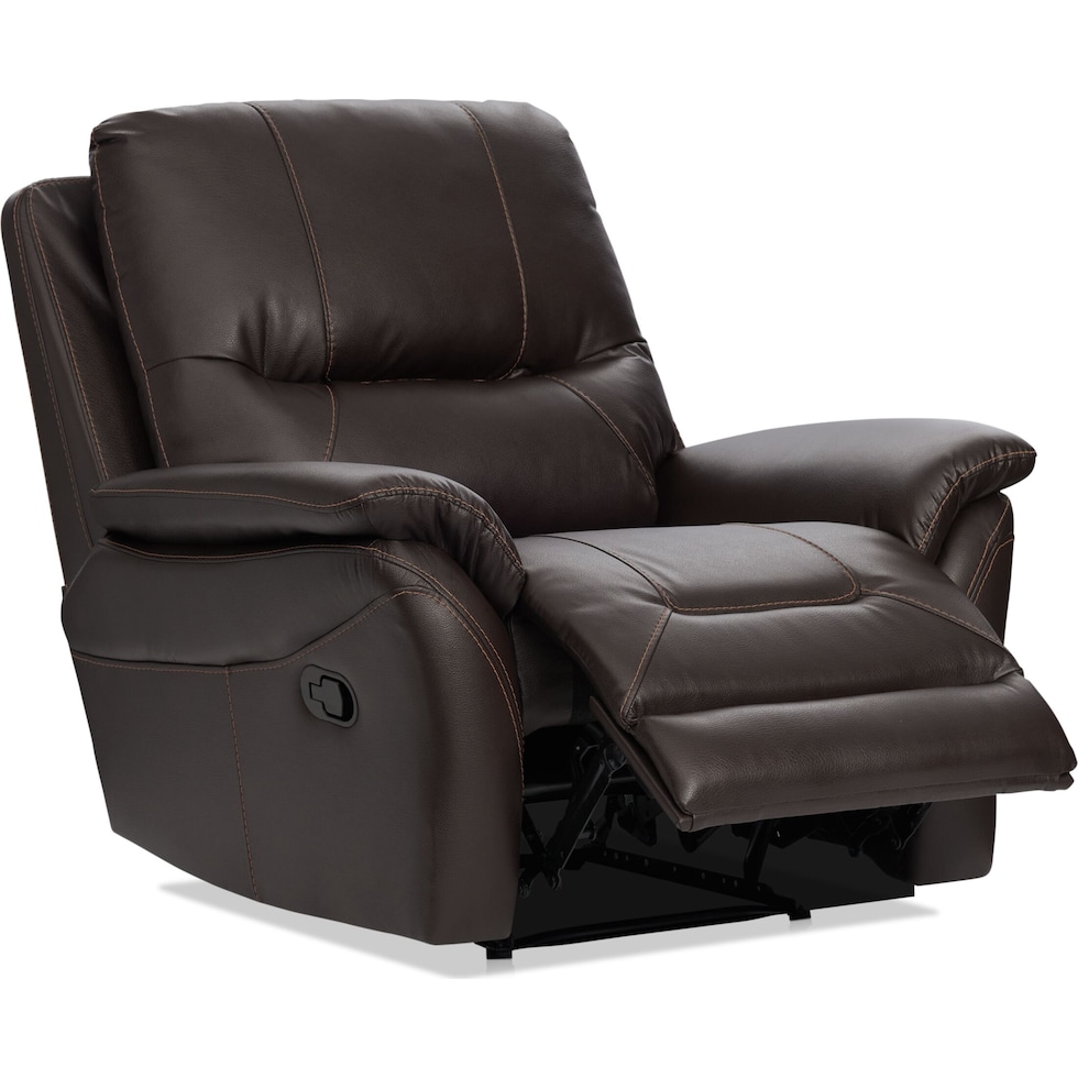 bexley dark brown recliner   