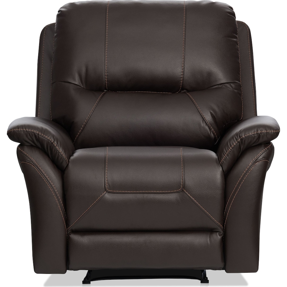 bexley dark brown recliner   