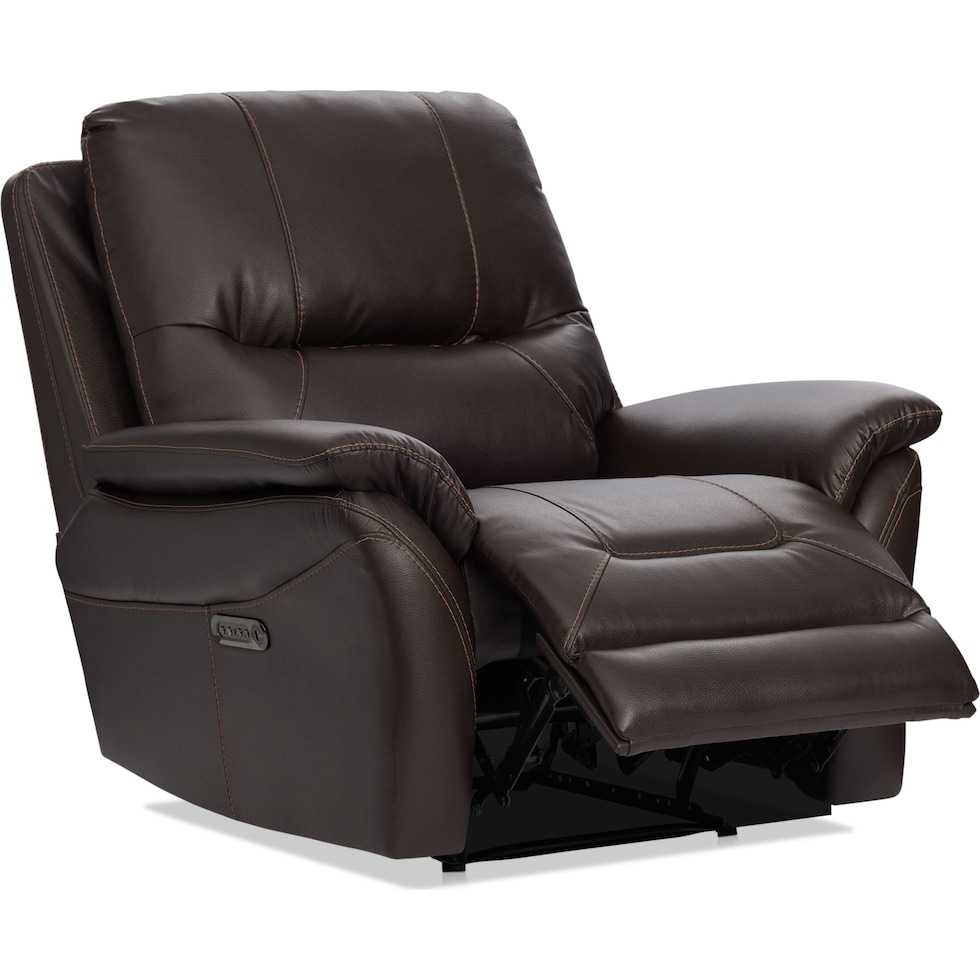 bexley dark brown recliner   