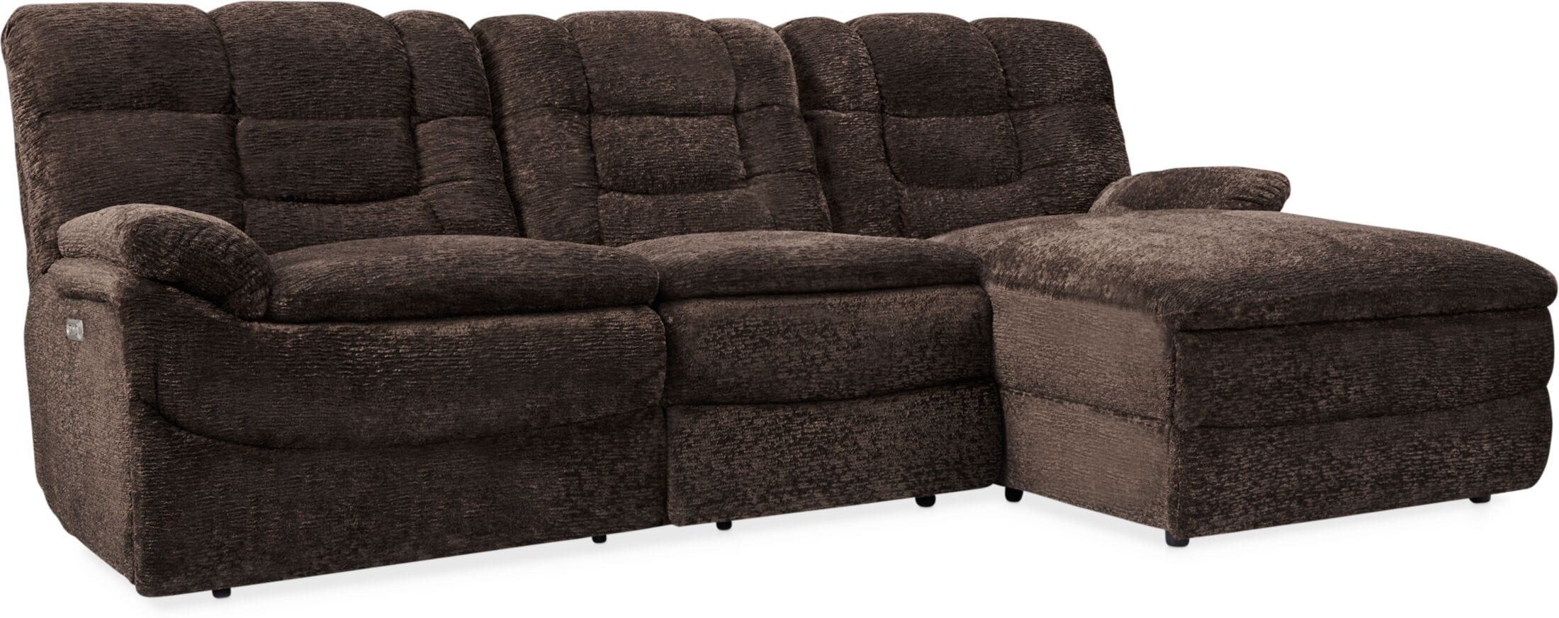 Big Softie 3-Piece Dual-Power Reclining Sectional w/ Chaise