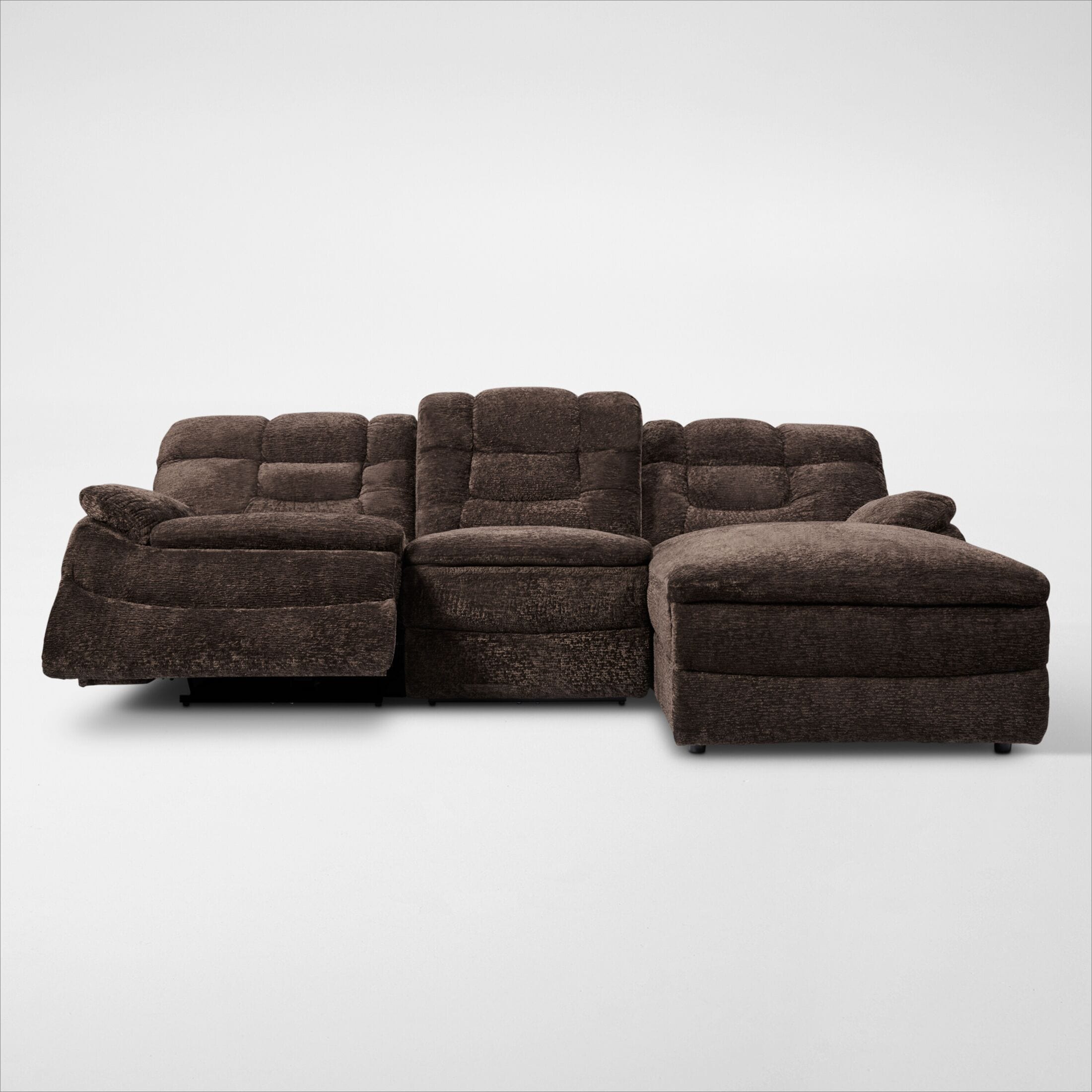 Sectional couch with chaise and online recliner