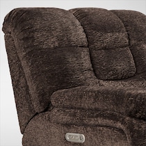 big softie dark brown  pc power reclining sectional   