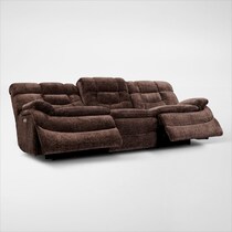 big softie dark brown power reclining sofa   