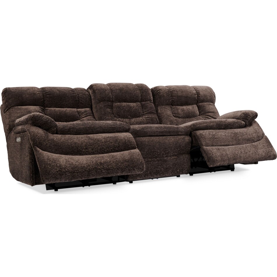 big softie dark brown power reclining sofa   