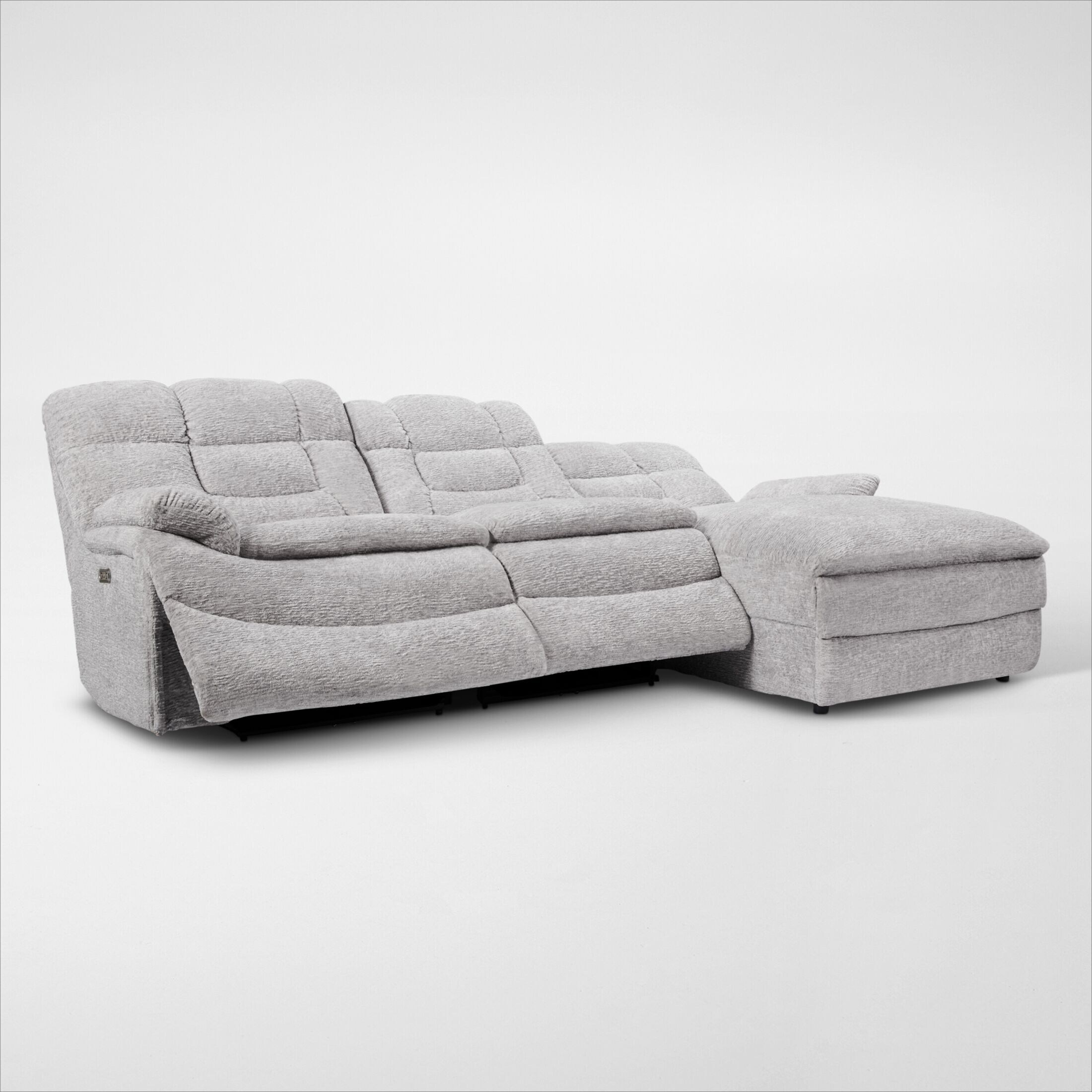 Big Softie 3-Piece Dual-Power Reclining Sectional w/ Chaise & 2