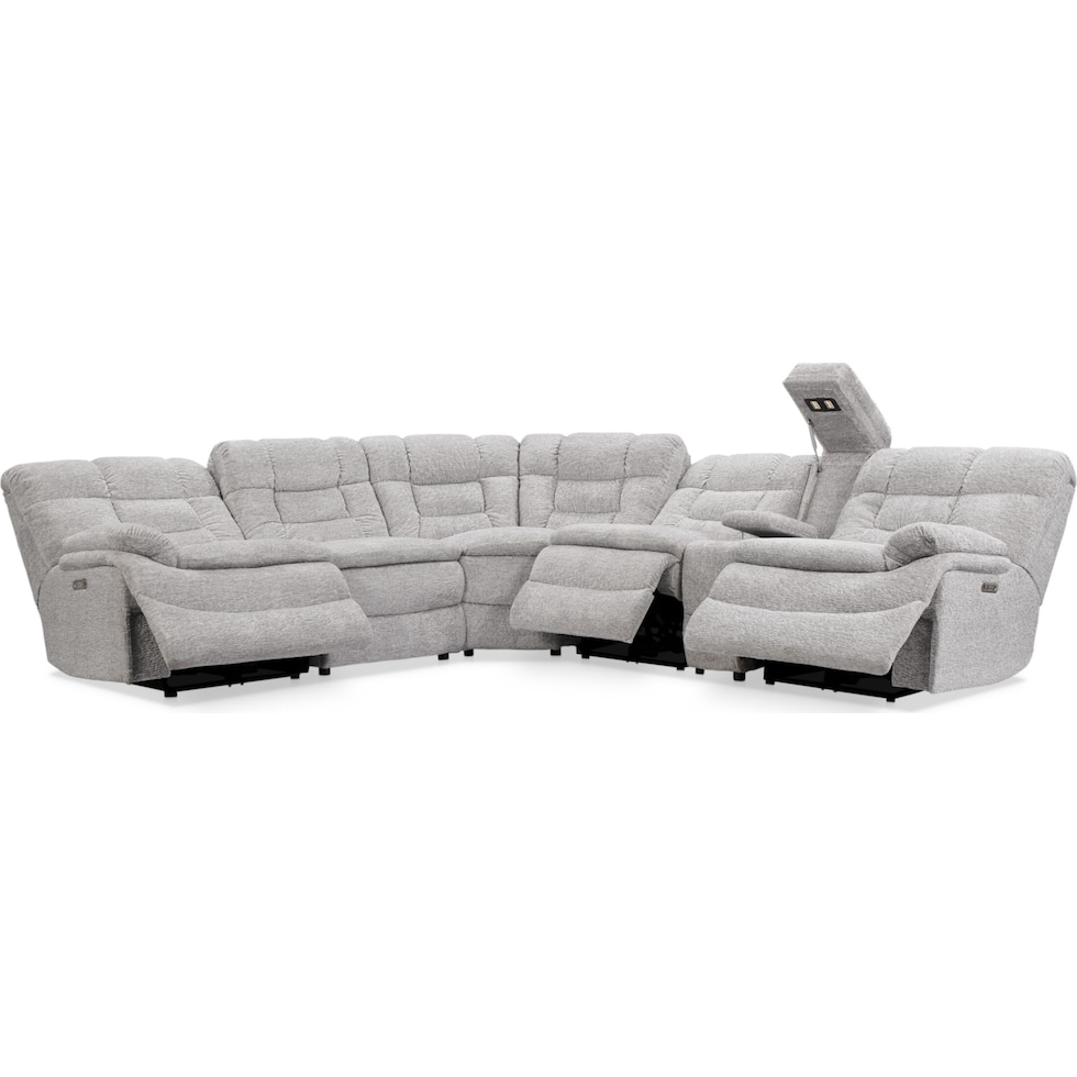 big softie gray sectional   