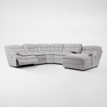 Big Softie 6-Piece Dual-Power Reclining Sectional with Chaise