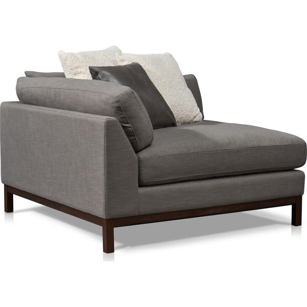 big sur gray corner chair   