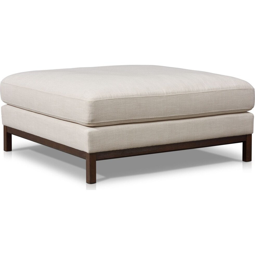 big sur white ottoman   