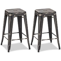 biggs black gold  pack counter height stools   