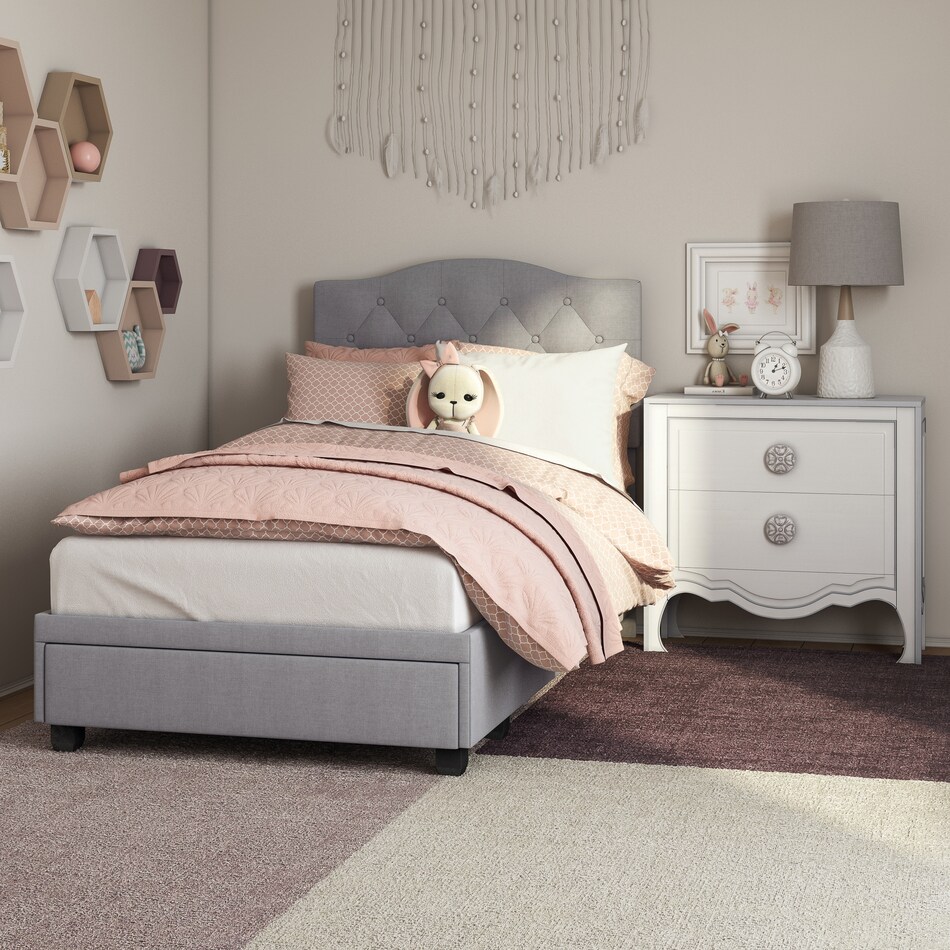 billie gray twin bed   