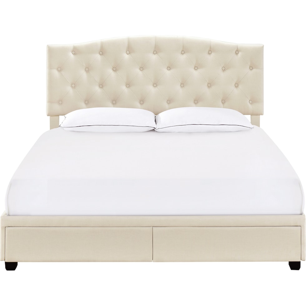 billie white king bed   