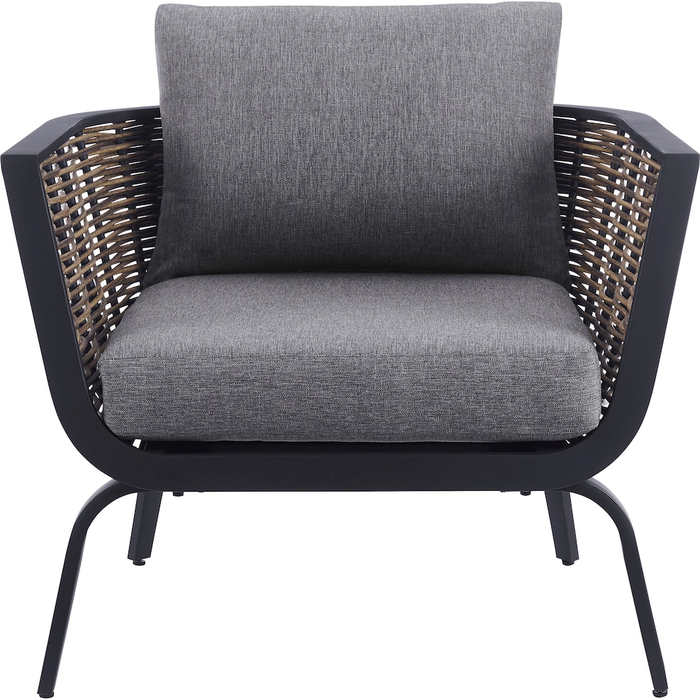biloxi black outdoor chair set   