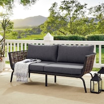 biloxi black outdoor loveseat   