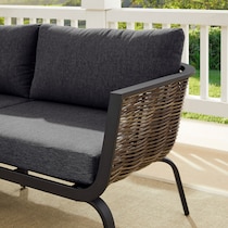 biloxi black outdoor loveseat   