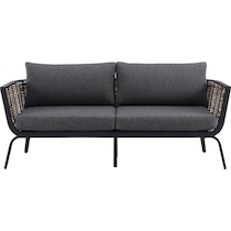 biloxi black outdoor loveseat   