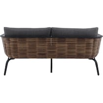biloxi black outdoor loveseat   