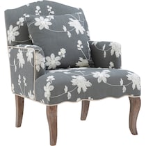 bina gray and white accent chair   