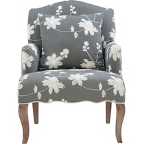 bina gray and white accent chair   