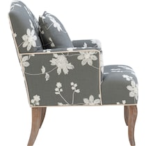 bina gray and white accent chair   