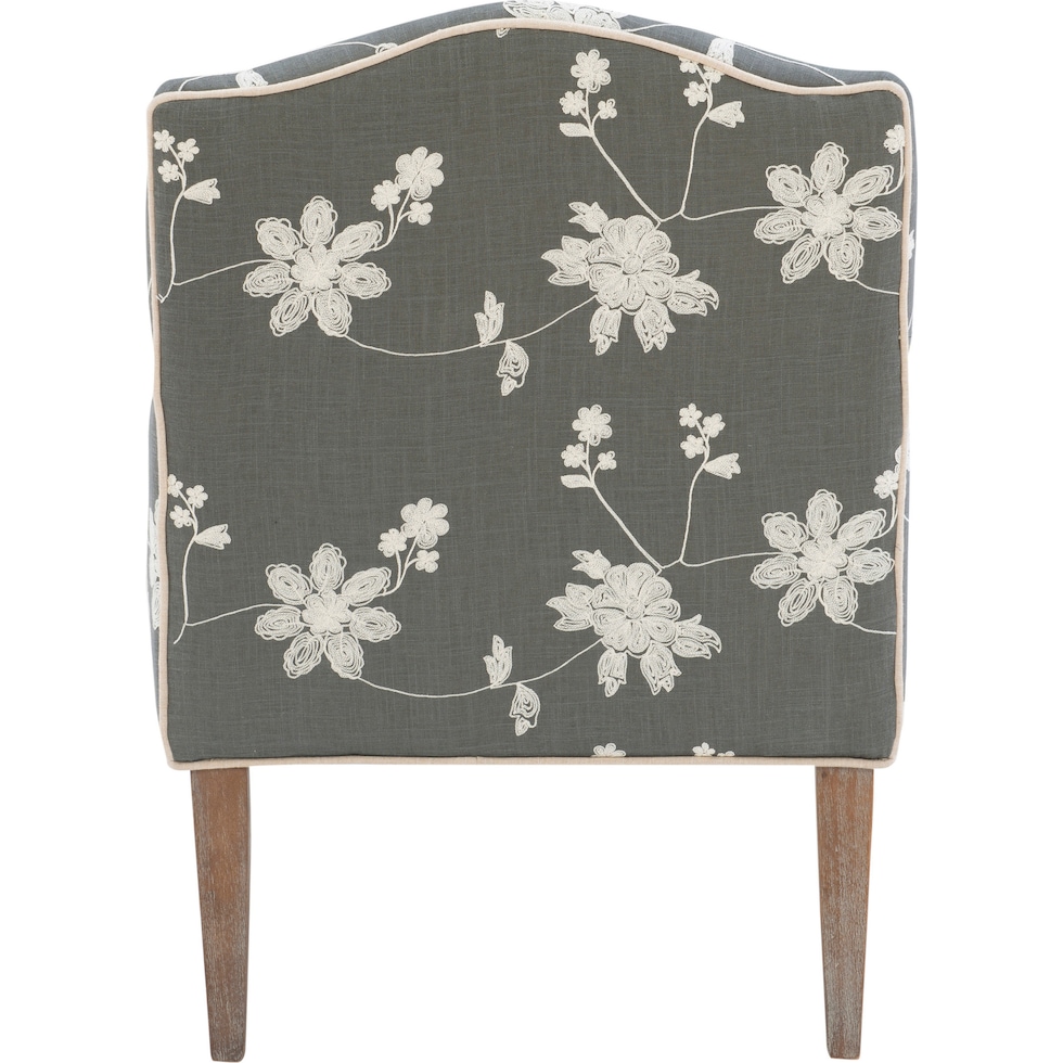 bina gray and white accent chair   