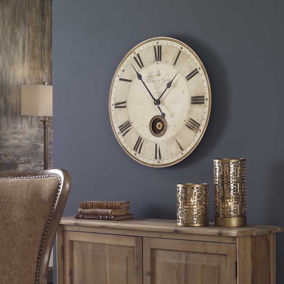 birgitta brass wall clock   