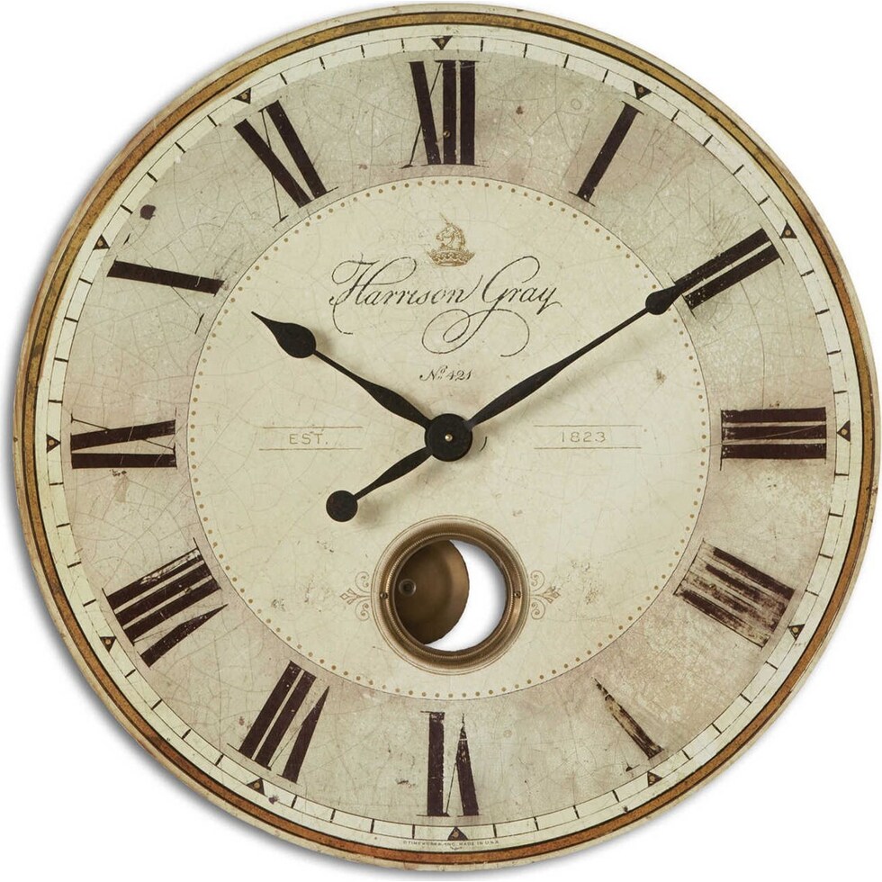 birgitta brass wall clock   