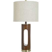 bishop dark brown table lamp   