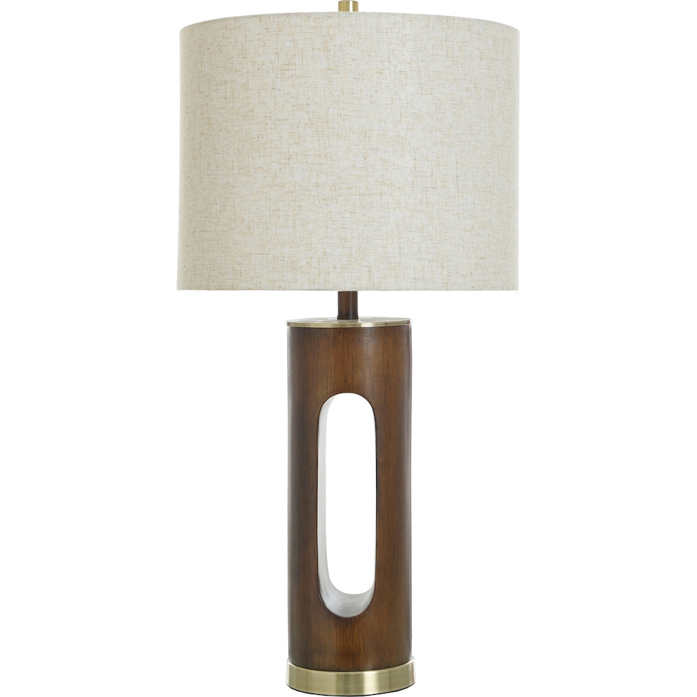 bishop dark brown table lamp   