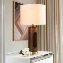 bishop dark brown table lamp   
