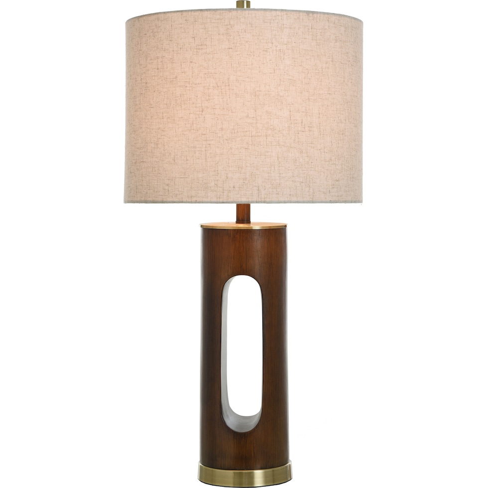 bishop dark brown table lamp   