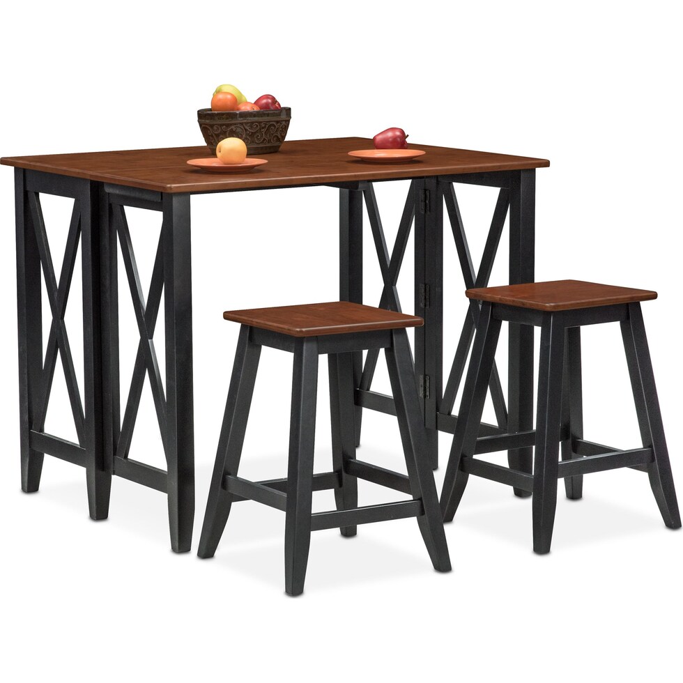 black and cherry  pc counter height dining room   