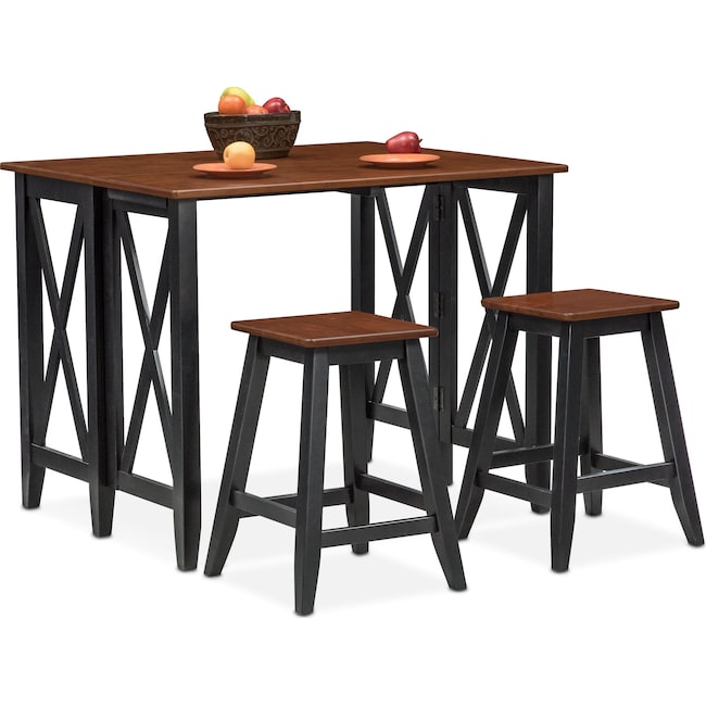 Dining Room Furniture - Nantucket Breakfast Bar and 2 Counter-Height Stools