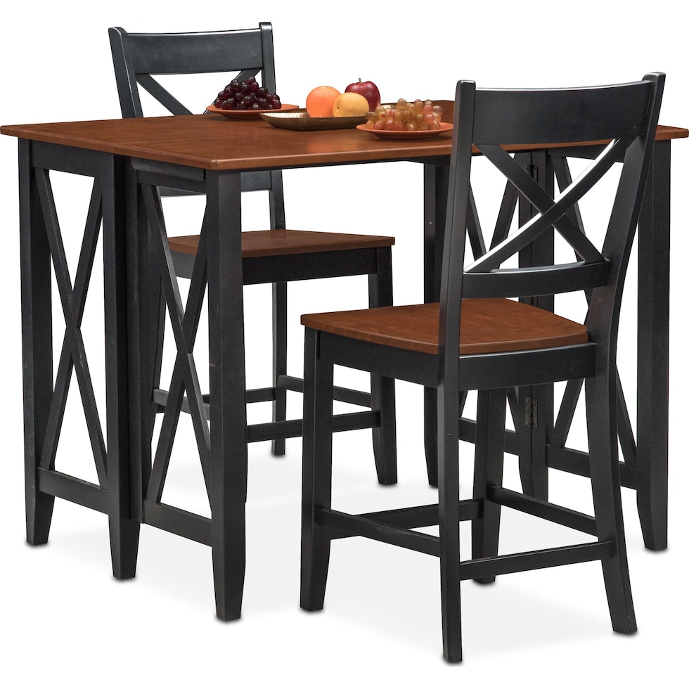black and cherry  pc counter height dining room   