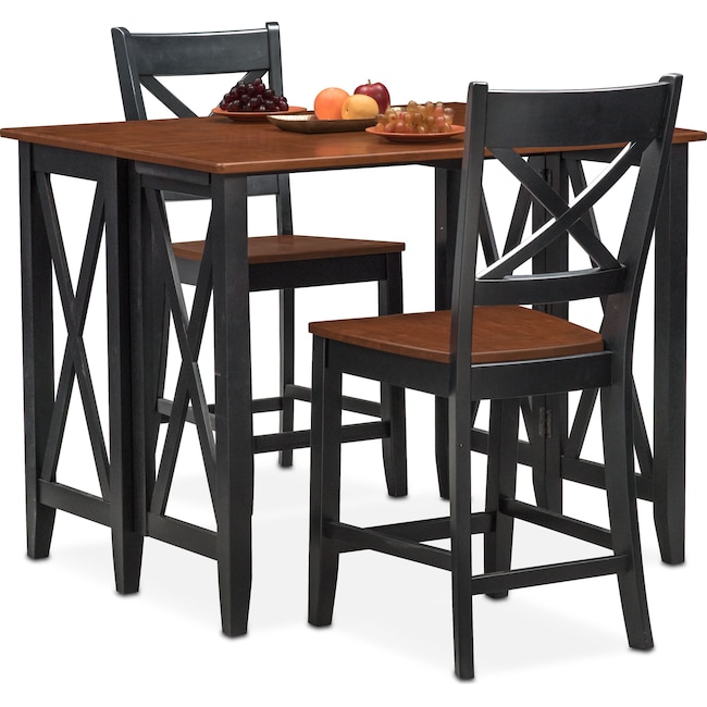 Dining Room Furniture - Nantucket Breakfast Bar and 2 Counter-Height Side Chairs