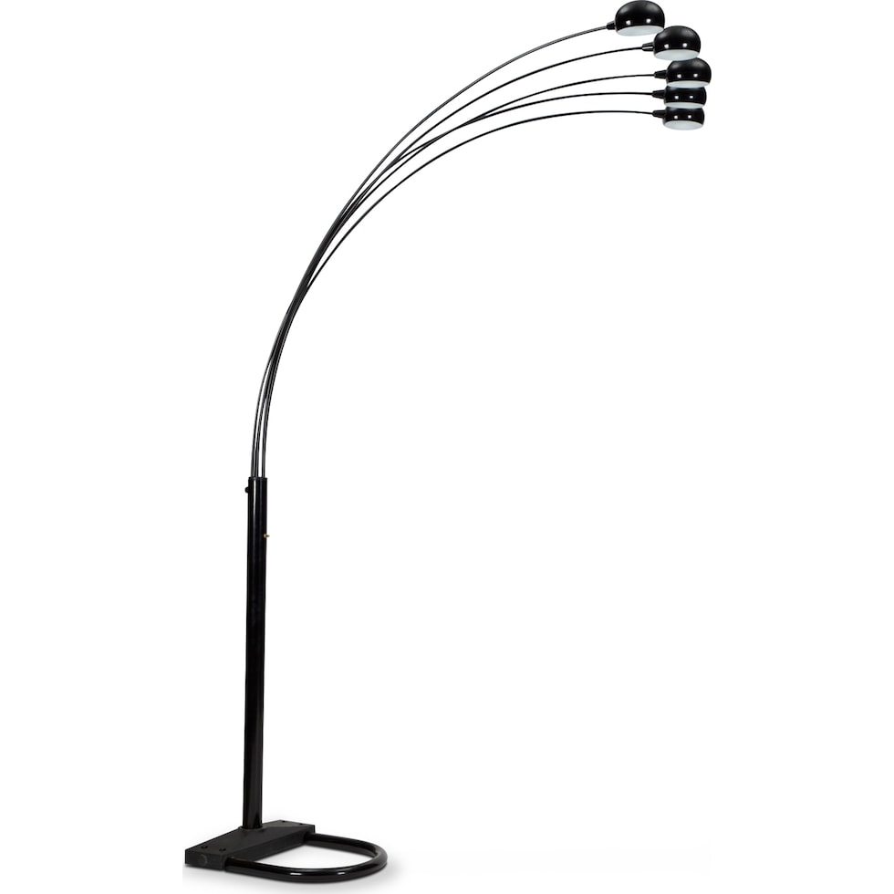 black arc black floor lamp   