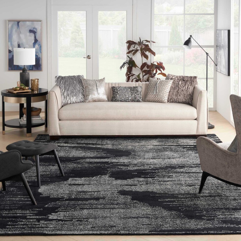 black area rug  x    
