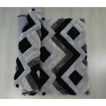 black gray area rug  x    