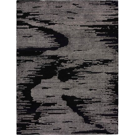 Valley 4' X 6' Area Rug by Michael Amini - Black/Ivory