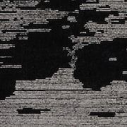 Valley 2' X 8' Area Rug by Michael Amini - Black/Ivory