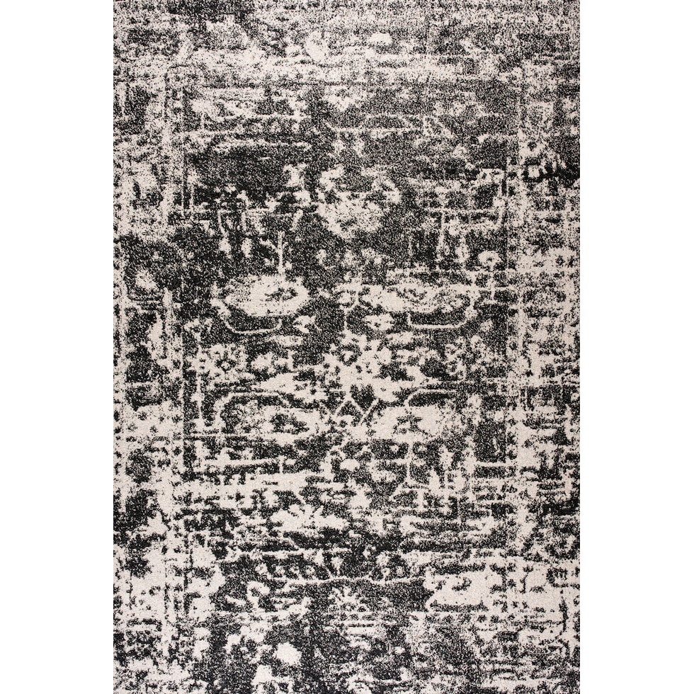 black white area rug  x    