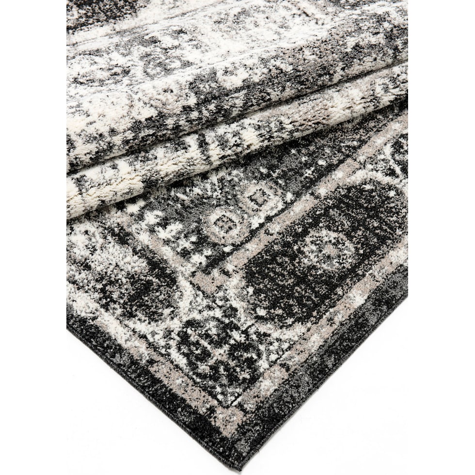 black white area rug  x    