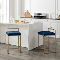 blair navy gold counter height stool   