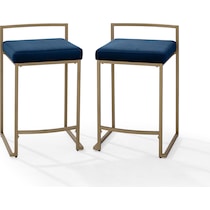 blair navy gold counter height stool   