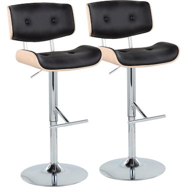 Blakely Set of 2 Adjustable Swivel Bar Stools