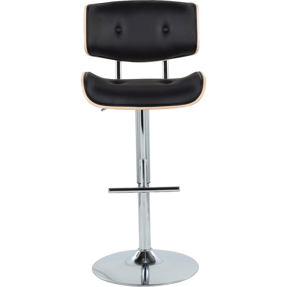 blakely black chrome bar stool   