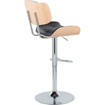 blakely black chrome bar stool   