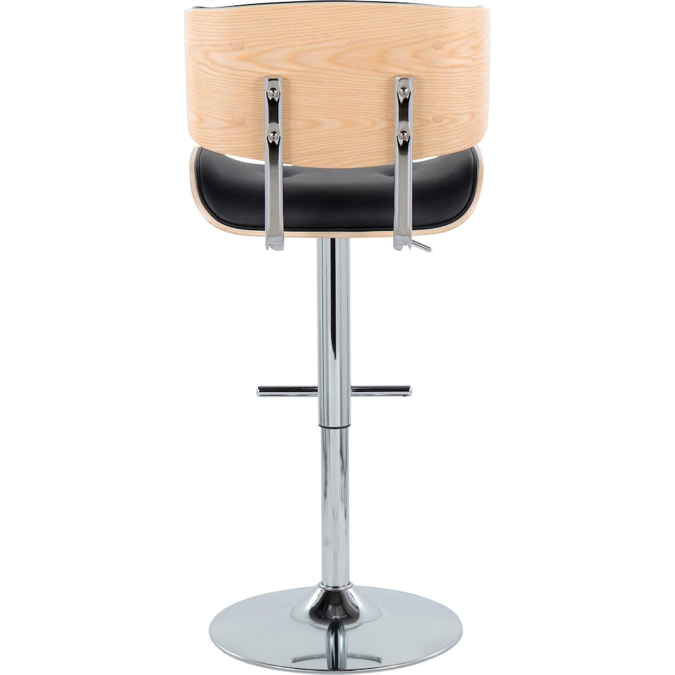 blakely black chrome bar stool   