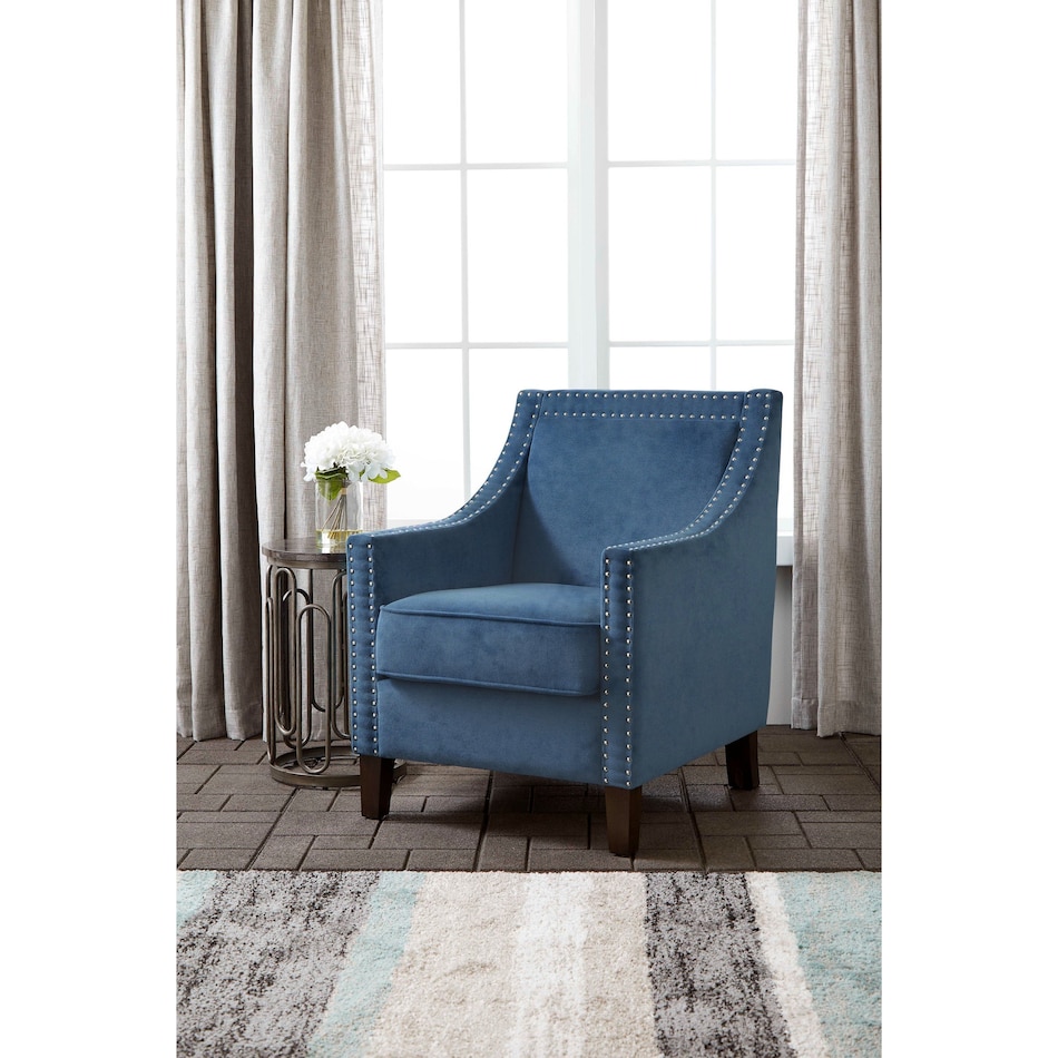 blakely blue accent chair   